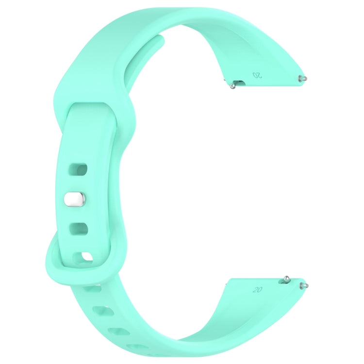 20mm Slim Reverse Buckle Silicone Watch Band(Teal)