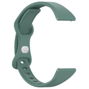 20mm Slim Reverse Buckle Silicone Watch Band(Pine Green)