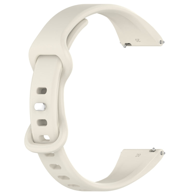 20mm Slim Reverse Buckle Silicone Watch Band(Apricot)