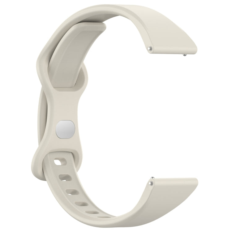 20mm Slim Reverse Buckle Silicone Watch Band(Apricot)