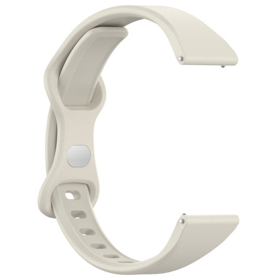20mm Slim Reverse Buckle Silicone Watch Band(Apricot)