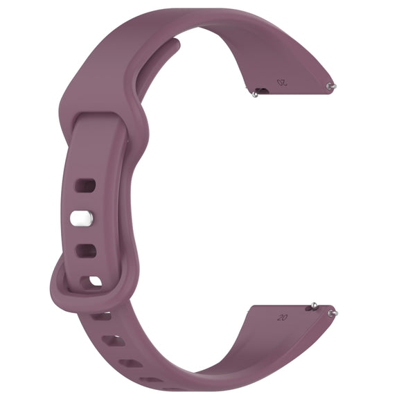 20mm Slim Reverse Buckle Silicone Watch Band(Purple)