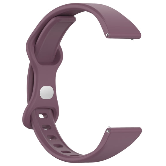 20mm Slim Reverse Buckle Silicone Watch Band(Purple)