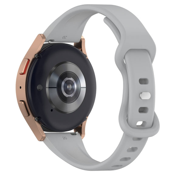 22mm Slim Reverse Buckle Silicone Watch Band(Grey)