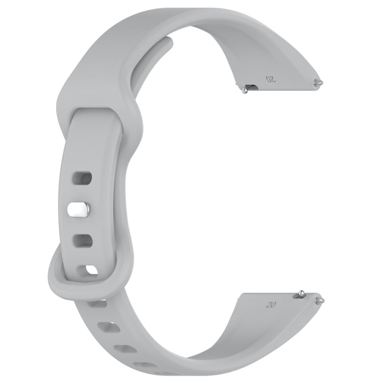22mm Slim Reverse Buckle Silicone Watch Band(Grey)