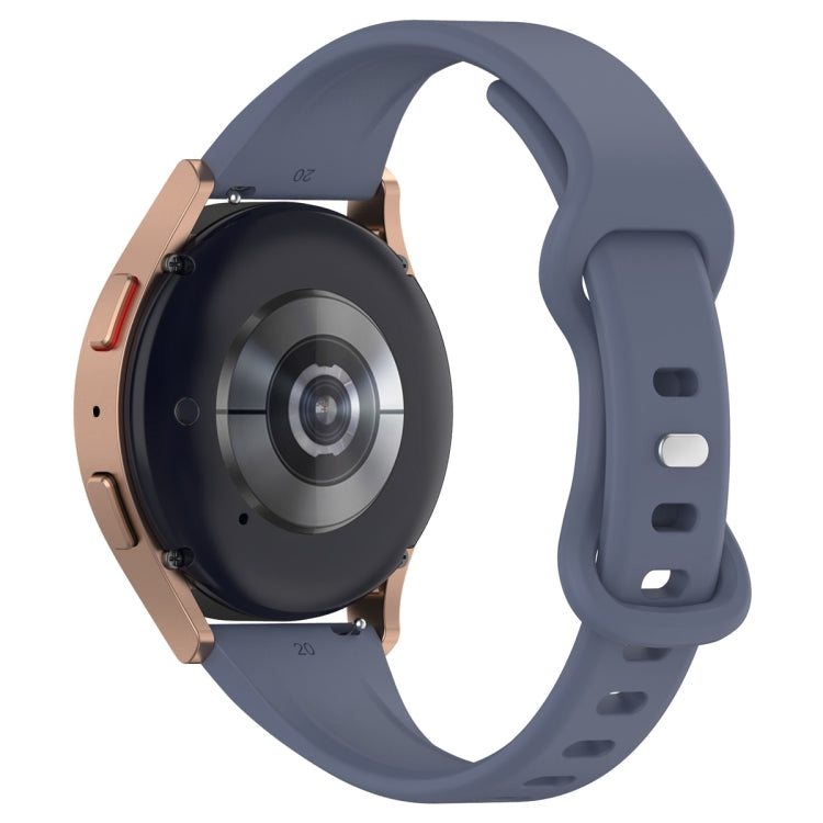 22mm Slim Reverse Buckle Silicone Watch Band(Blue Grey)