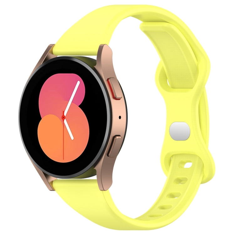 22mm Slim Reverse Buckle Silicone Watch Band(Bright Yellow)