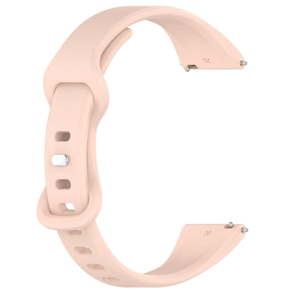22mm Slim Reverse Buckle Silicone Watch Band(Flesh Pink)