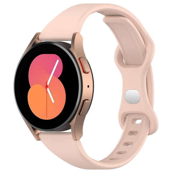 22mm Slim Reverse Buckle Silicone Watch Band(Flesh Pink)