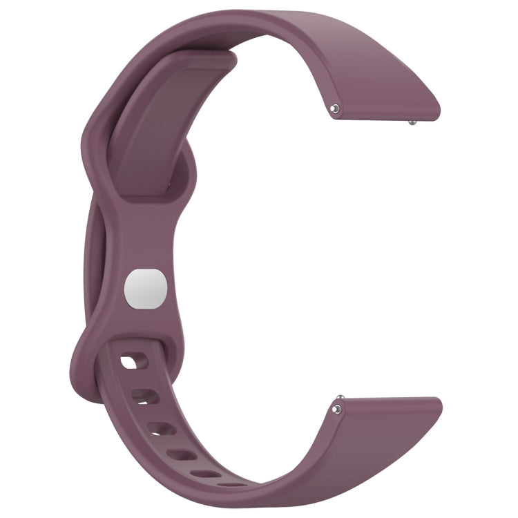 22mm Slim Reverse Buckle Silicone Watch Band(Purple)