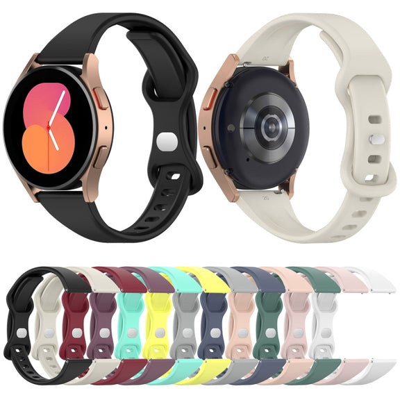 20mm Slim Reverse Buckle Silicone Watch Band(Flesh Pink)