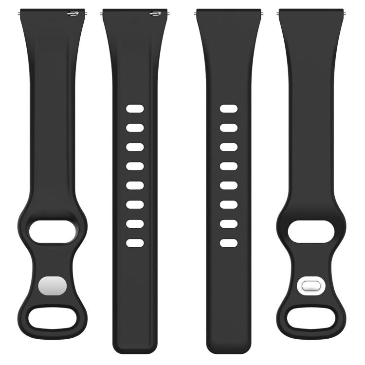20mm Slim Reverse Buckle Silicone Watch Band(Blue Grey)