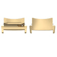 For OPPO Watch X / OnePlus Watch 2 1 Pair 22mm Watch Band Stainless Steel Connector(Gold) - Watch Bands by PMC TechLife | Online Shopping South Africa | PMC TechLife