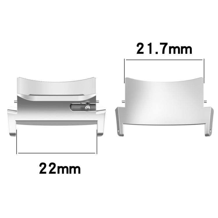 For OPPO Watch X / OnePlus Watch 2 1 Pair 22mm Watch Band Stainless Steel Connector(Gold)