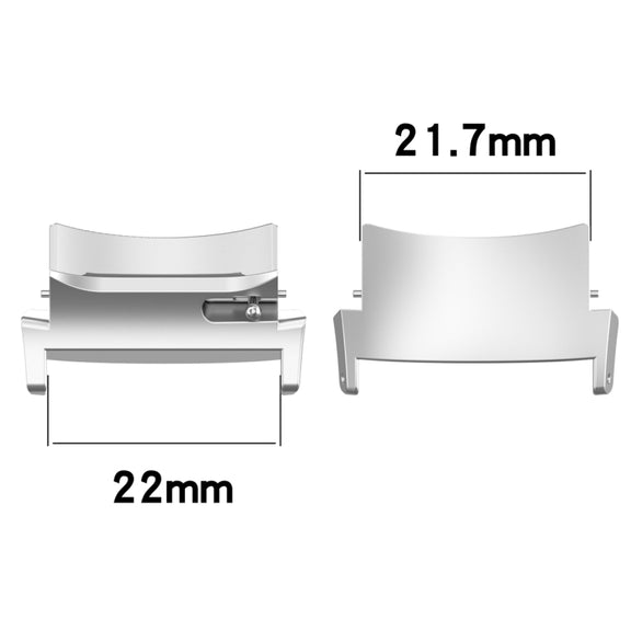 For OPPO Watch X / OnePlus Watch 2 1 Pair 22mm Watch Band Stainless Steel Connector(Gold)