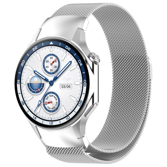 For OPPO Watch X2 / OnePlus Watch 3 Milan Magnetic Steel Mesh Watch Band(Silver)