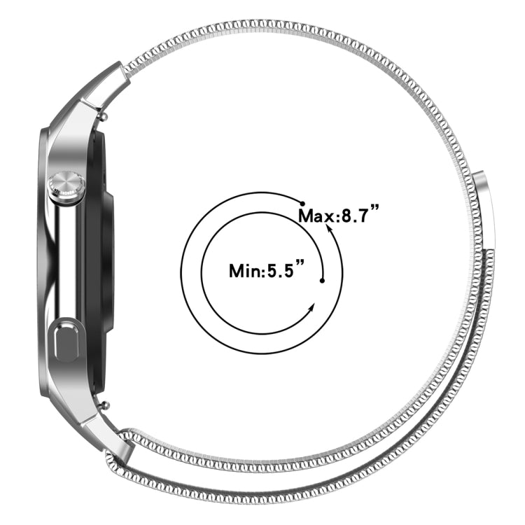 For OPPO Watch X2 / OnePlus Watch 3 Milan Magnetic Steel Mesh Watch Band(Silver)