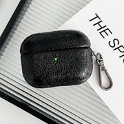 For AirPods 3 Burst Leather Texture Bluetooth Earphone Protective Case(Black)