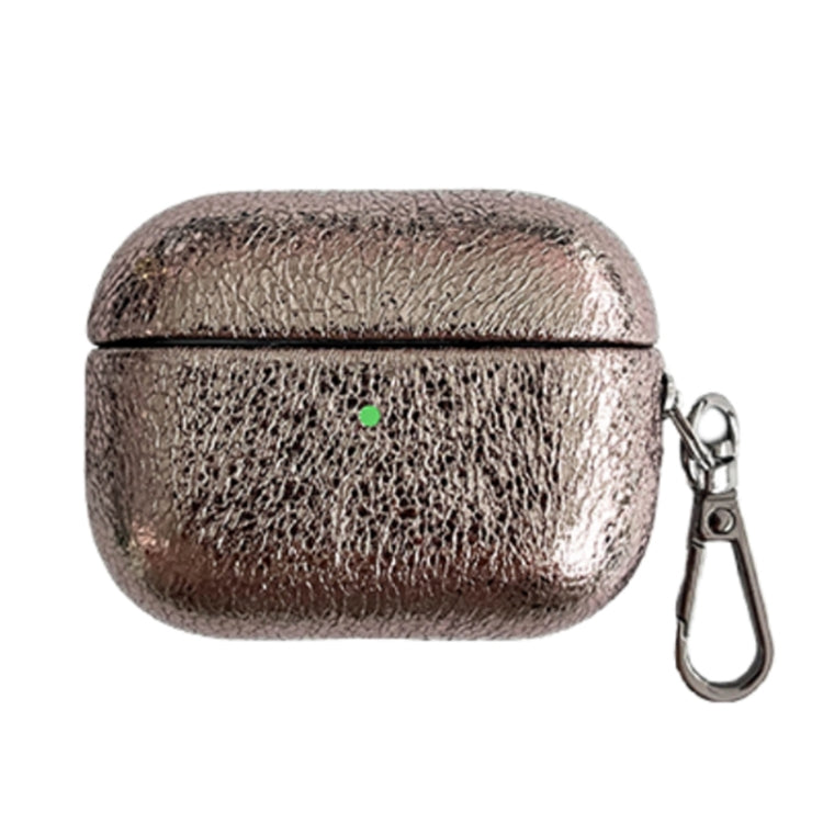 For AirPods Pro Burst Leather Texture Bluetooth Earphone Protective Case(Gold)