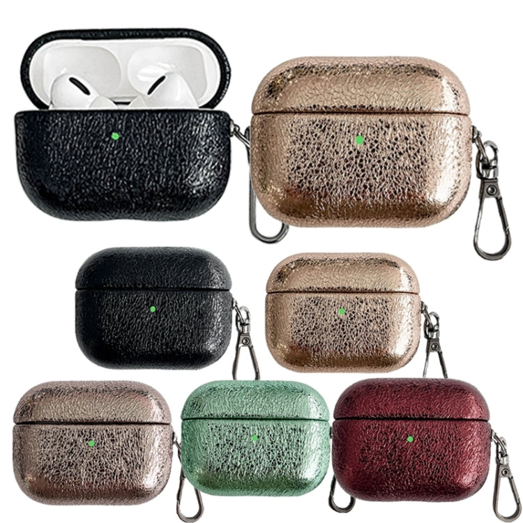 For AirPods 3 Burst Leather Texture Bluetooth Earphone Protective Case(Green)