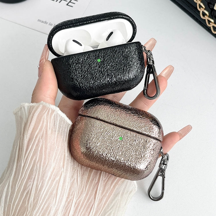For AirPods Pro 2 Burst Leather Texture Bluetooth Earphone Protective Case(Green)