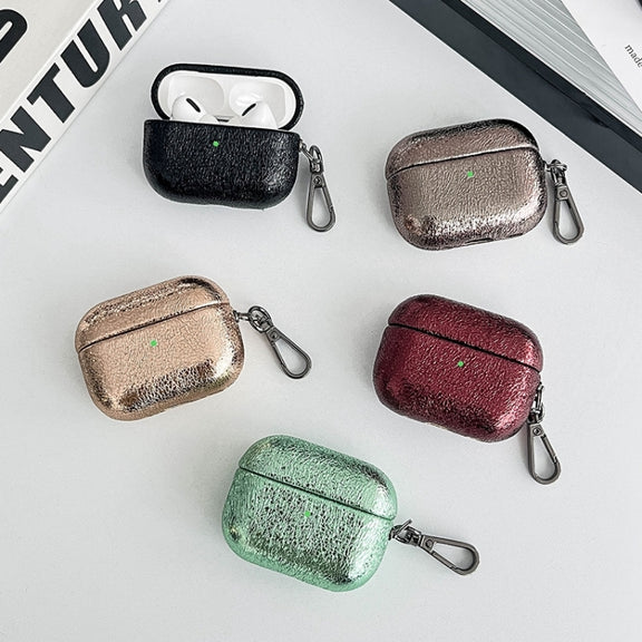 For AirPods Pro 2 Burst Leather Texture Bluetooth Earphone Protective Case(Green)