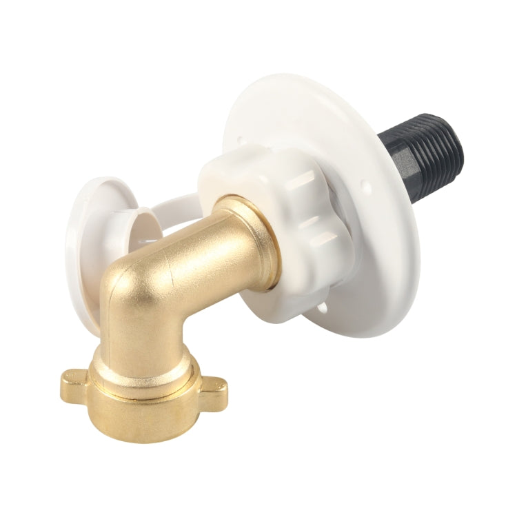 RV Water Inlet Check Valve Set with 90 Degree 3/4 Connector Adapter(Yellow)