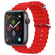 For Apple Watch Series 4 44mm ZGA Ocean Silicone Watch Band(Red) - free shipping - PMC TechLife - Order now!