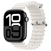 For Apple Watch Series 10 46mm ZGA Ocean Silicone Watch Band(White)
