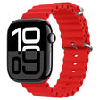 For Apple Watch Series 10 46mm ZGA Ocean Silicone Watch Band(Red) - Watch Bands by ZGA | Online Shopping South Africa | PMC TechLife | Buy Now Pay Later Mobicred