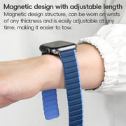 For Apple Watch 42mm ZGA Two Color Magnetic Silicone Watch Band(Grey+Yellow)
