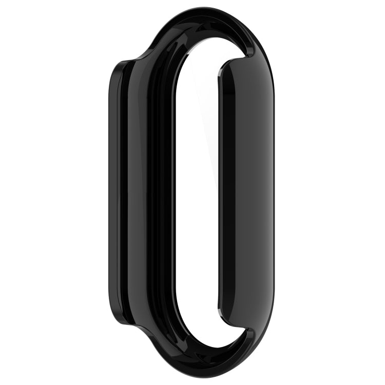 For Xiaomi Mi Band 8 / 9 Ceramic / 10 Ceramic Tempered Film Integrated PC Protective Watch Cover(Black)
