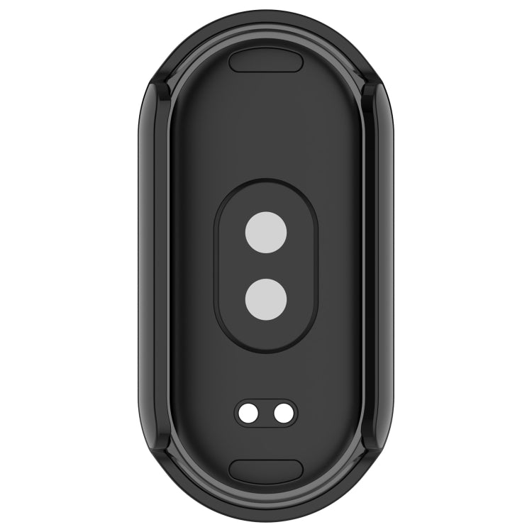 For Xiaomi Mi Band 8 / 9 Ceramic / 10 Ceramic Tempered Film Integrated PC Protective Watch Cover(Black)