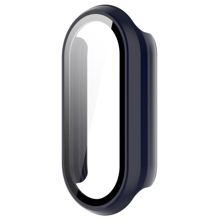 For Xiaomi Mi Band 8 PC + Tempered Film Integrated Protective Watch Case(Ink Blue)
