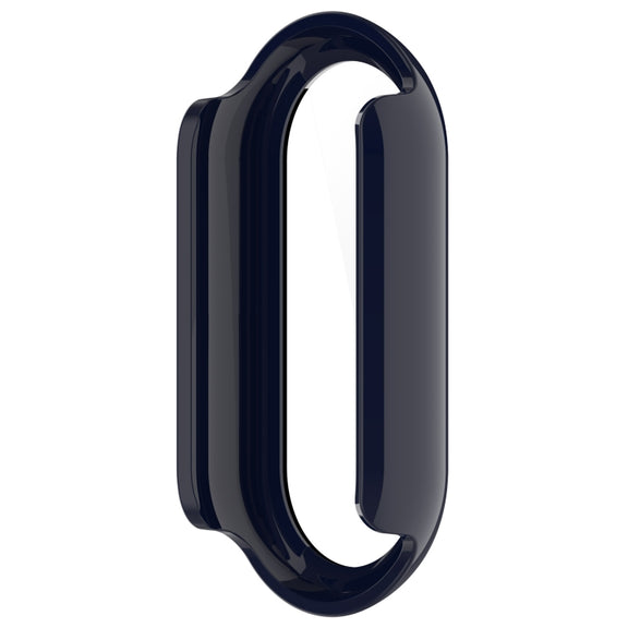 For Xiaomi Mi Band 8 PC + Tempered Film Integrated Protective Watch Case(Ink Blue)