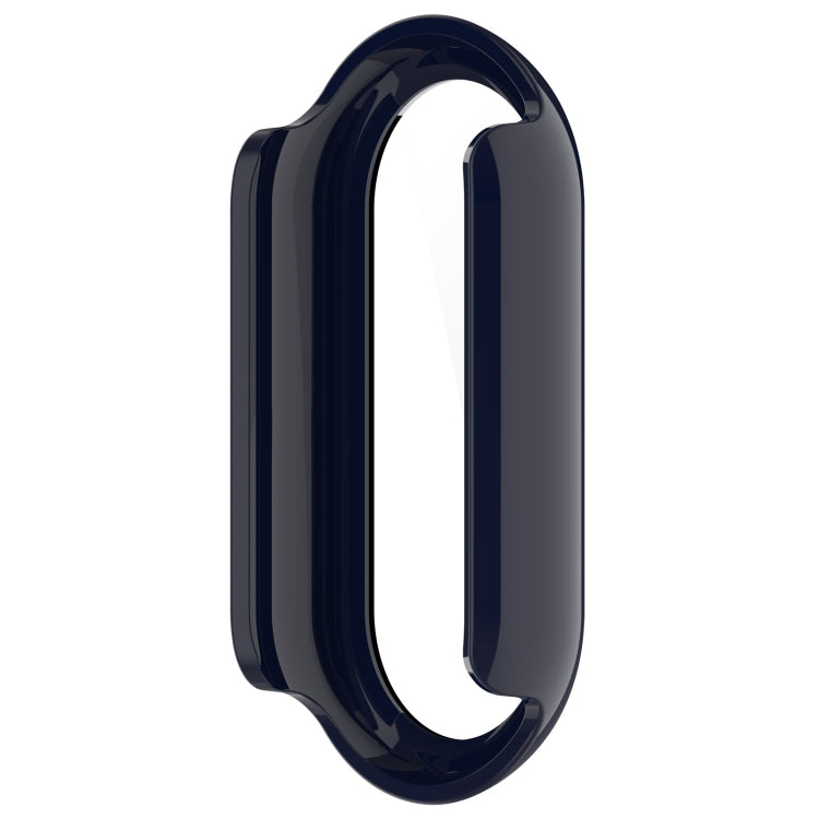 For Xiaomi Mi Band 8 PC + Tempered Film Integrated Protective Watch Case(Ink Blue)