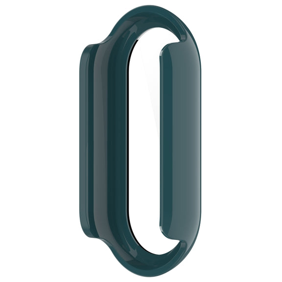 For Xiaomi Mi Band 8 PC + Tempered Film Integrated Protective Watch Case(Pine Green)