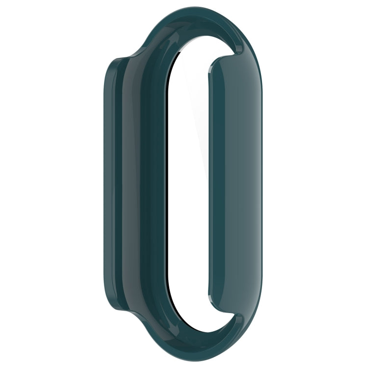 For Xiaomi Mi Band 8 PC + Tempered Film Integrated Protective Watch Case(Pine Green)