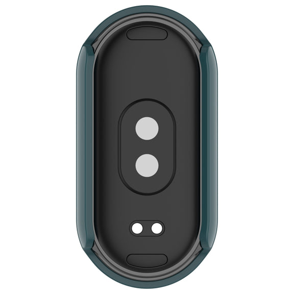 For Xiaomi Mi Band 8 PC + Tempered Film Integrated Protective Watch Case(Pine Green)