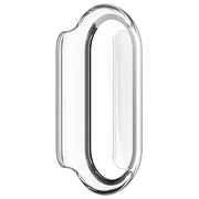 For Xiaomi Mi Band 8 PC + Tempered Film Integrated Protective Watch Case(Transparent White)