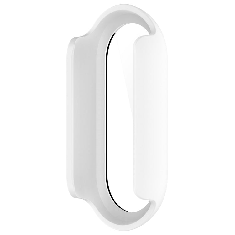 For Xiaomi Mi Band 8 PC + Tempered Film Integrated Protective Watch Case(White)