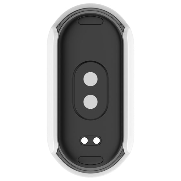 For Xiaomi Mi Band 8 PC + Tempered Film Integrated Protective Watch Case(White)