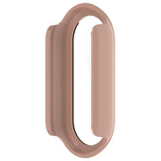For Xiaomi Mi Band 8 PC + Tempered Film Integrated Protective Watch Case(Pink)