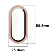 For Xiaomi Mi Band 8 PC + Tempered Film Integrated Protective Watch Case(Ink Blue)