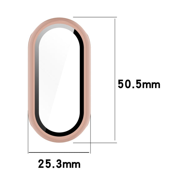 For Xiaomi Mi Band 8 / 9 Ceramic / 10 Ceramic Tempered Film Integrated PC Protective Watch Cover(Black)