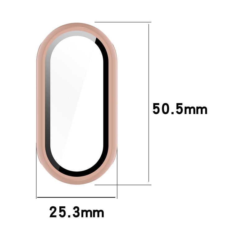 For Xiaomi Mi Band 8 PC + Tempered Film Integrated Protective Watch Case(Ink Blue)