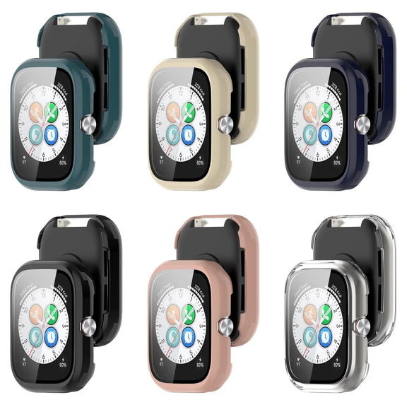 For Honor Choice Haylou Watch PC + Tempered Film Integrated Protective Watch Case(Ivory White)