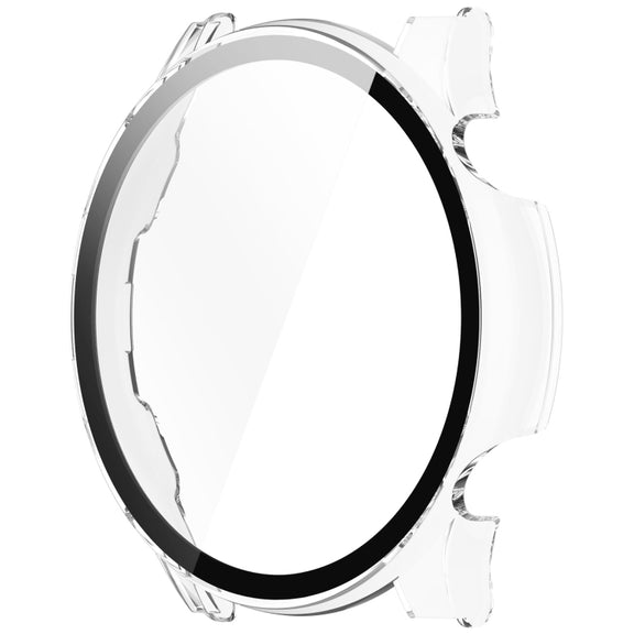For Xiaomi Haylou RT3 / Solar Plus LS16 PC + Tempered Film Integrated Watch Protective Case(Transparent White)