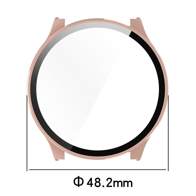 For Xiaomi Haylou RT3 / Solar Plus LS16 PC + Tempered Film Integrated Watch Protective Case(Ink Blue)
