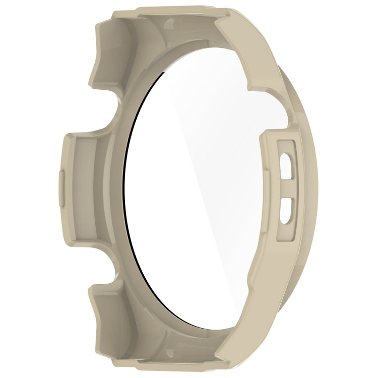 For Xiaomi Haylou Watch R8 PC + Tempered Film Integrated Watch Protective Case(Ivory White)